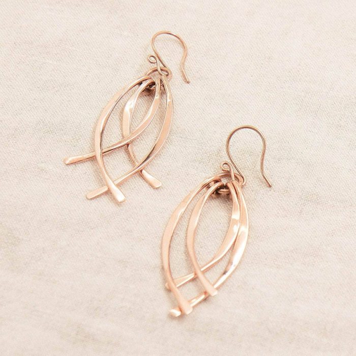 Copper Wire Wrap Earrings - Limited Edition - Image 6