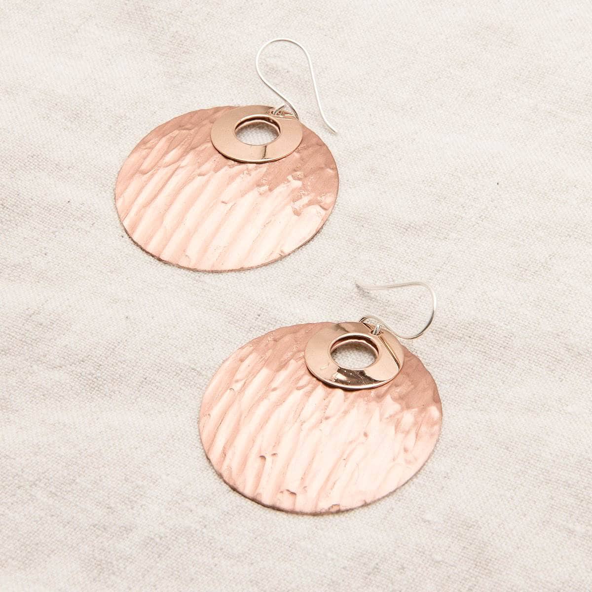 StudioSession-8069-1 Copper Hammered Earrings - Limited Edition - Image 10