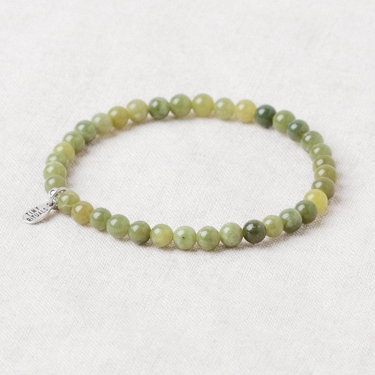 TR-24-2 Green Nephrite Jade Energy Bracelet - Image 3