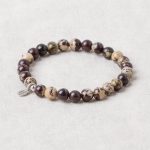 Purple Flower Jasper Energy Bracelet - 6mm - Image 3