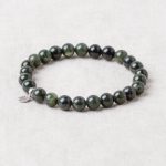 Black/Green Nephrite Jade Energy Bracelet - 6mm - Image 3