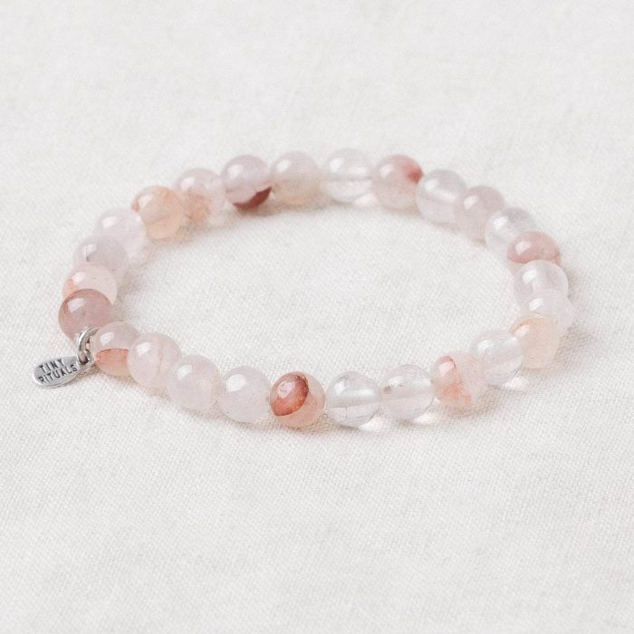 Hematoid Red Tangerine Quartz Energy Bracelet - 6mm - Image 3