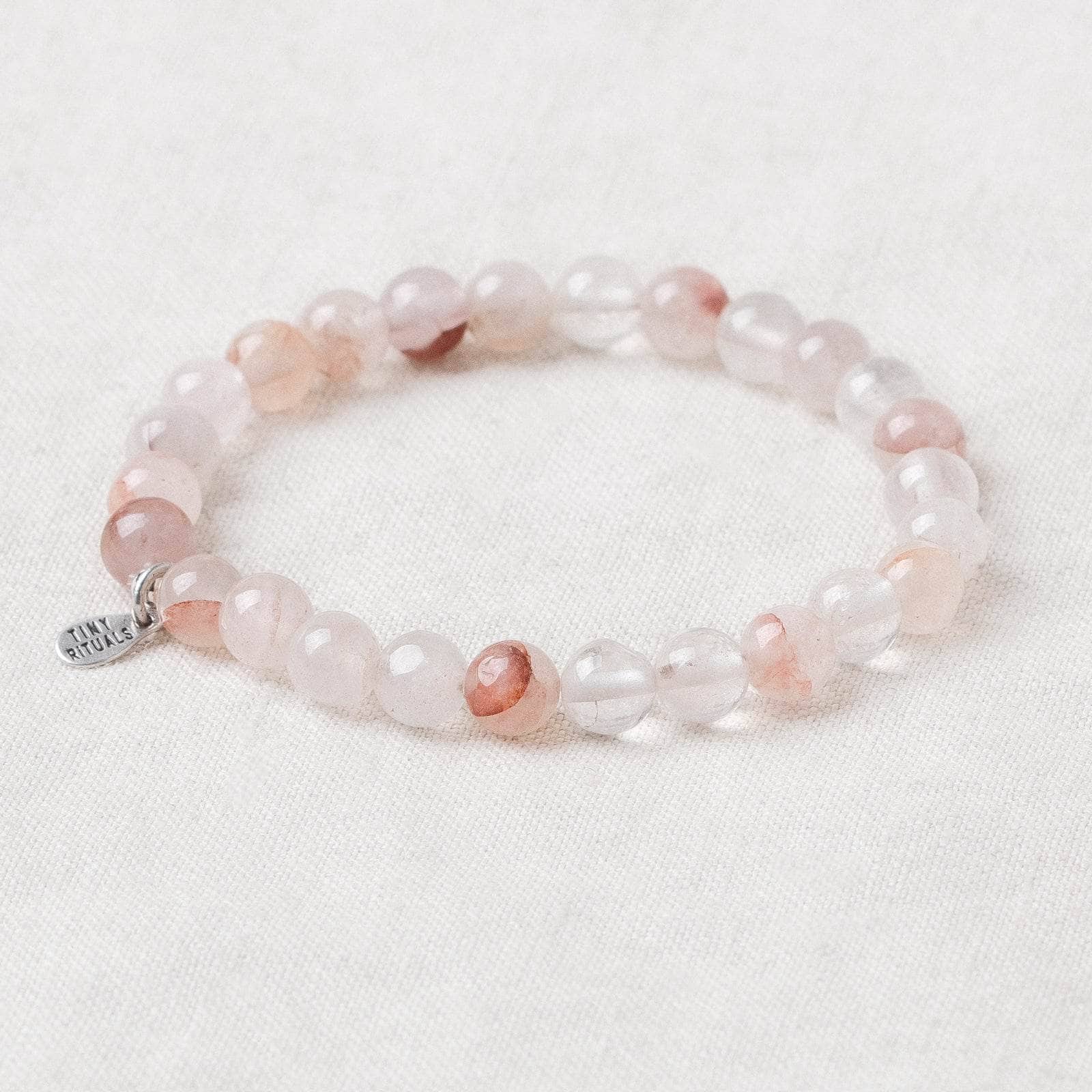 TR-29-7 Hematoid Red Tangerine Quartz Energy Bracelet - 6mm - Image 3