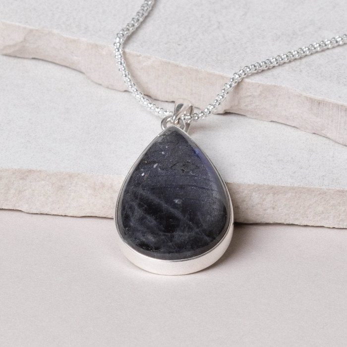 Labradorite Teardrop Pendant Necklace - Image 14