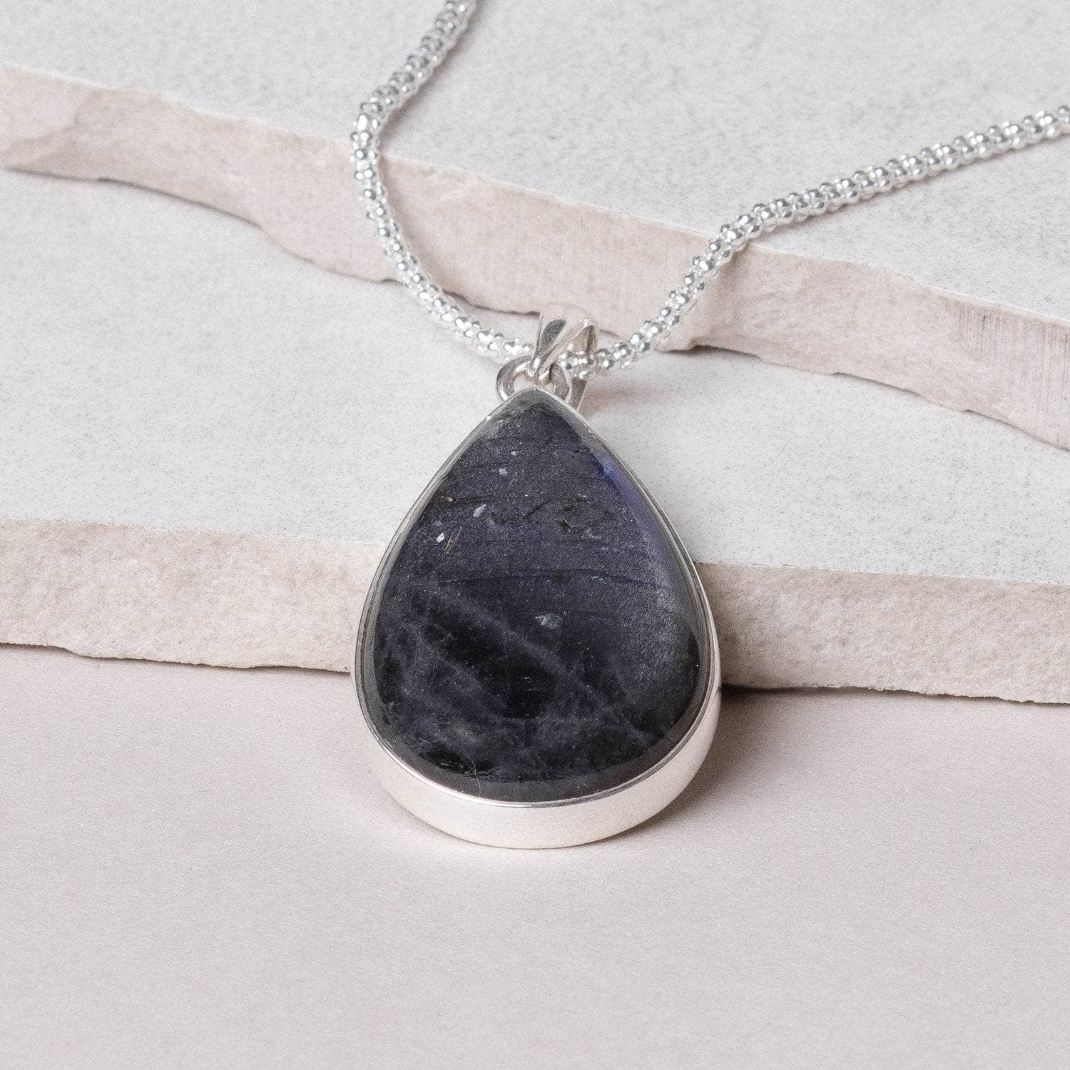 TR-525-2_31aaa586-5a70-4e9d-a434-cc5f22d631dc Genuine Labradorite Teardrop Pendant Necklace - Image 29
