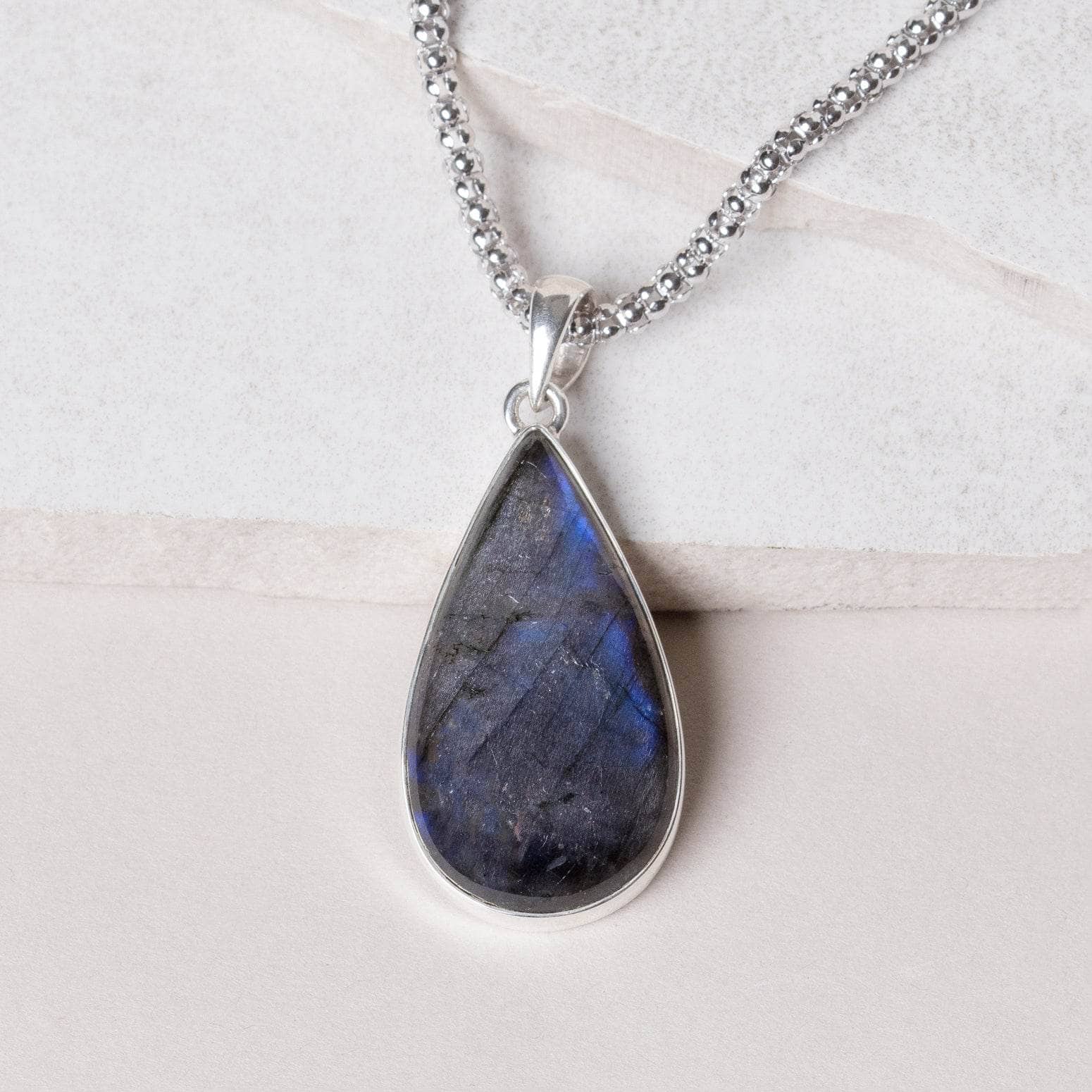 TR-529-2_2914a011-dd92-4c40-876a-75ba003e4b65 Genuine Labradorite Teardrop Pendant Necklace - Image 33