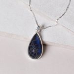 Genuine Labradorite Teardrop Pendant Necklace - Image 3