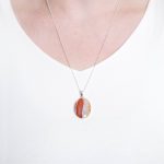 Carnelian Banded Agate Oval Pendant Necklace - Image 11