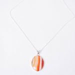 Carnelian Banded Agate Oval Pendant Necklace - Image 21