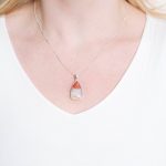 Carnelian Banded Agate Teardrop Pendant Necklace - Image 11