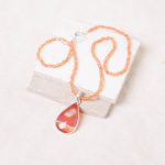 Carnelian Banded Agate Teardrop Pendant Necklace - Image 21
