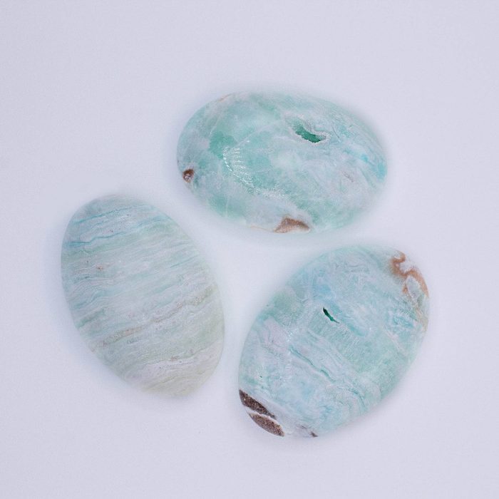 Blue Caribbean Calcite Palm Stones-AAA Premium Quality - Image 7