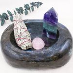 Genuine Labradorite Blue Flame Bowl - 1 of a Kind