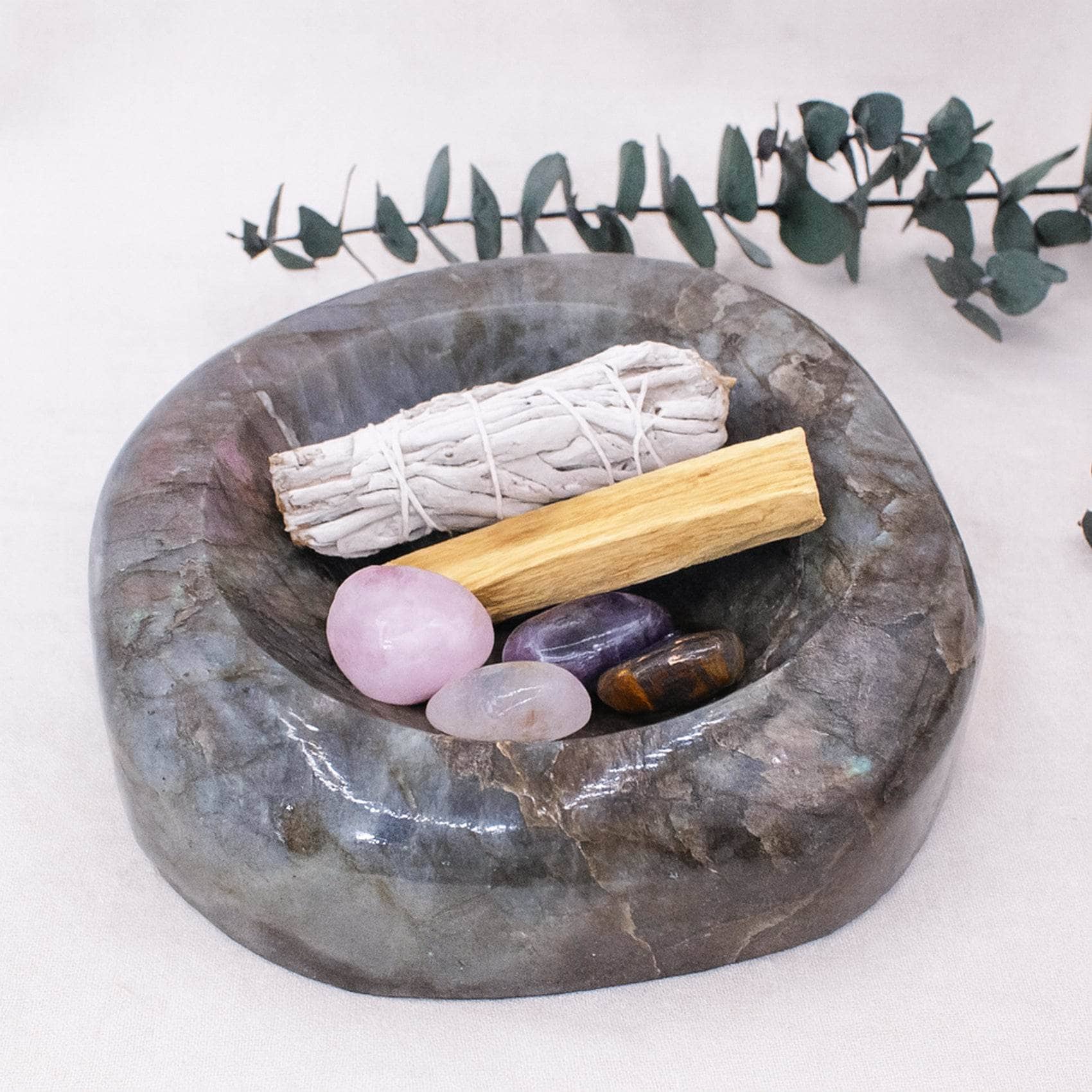 TR-BOWL-LAB-MI-2-2 Genuine Labradorite Blue Flame Bowl - 1 of a Kind - Image 5