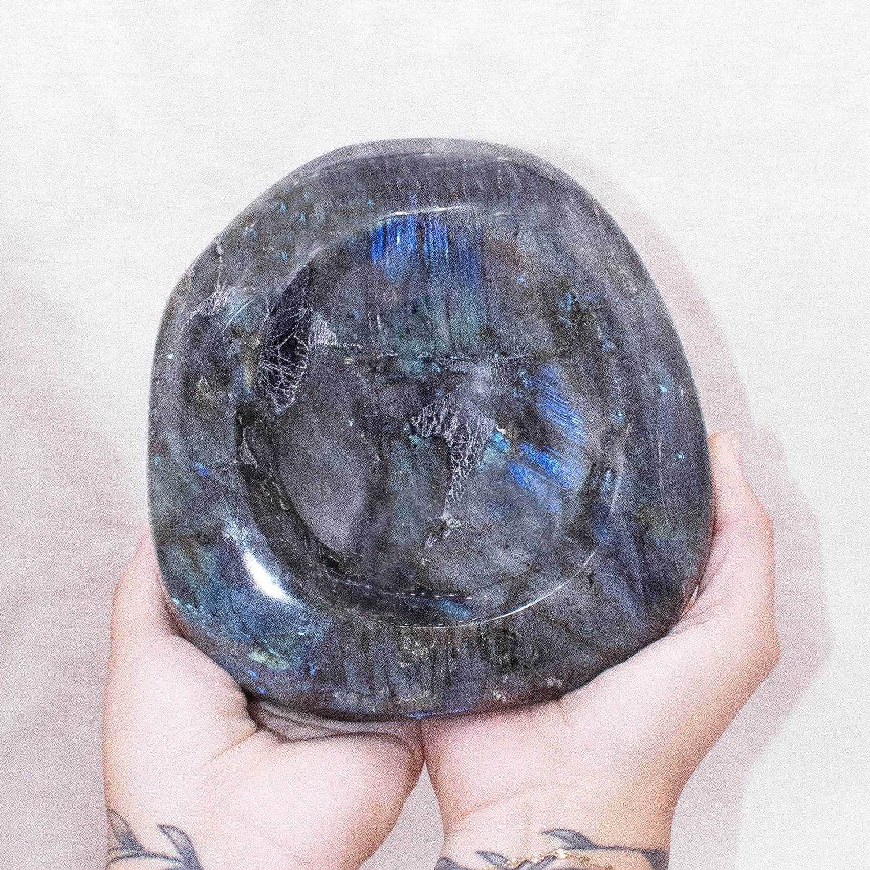 TR-BOWL-LAB-MI-5 Genuine Labradorite Blue Flame Bowl - 1 of a Kind - Image 16