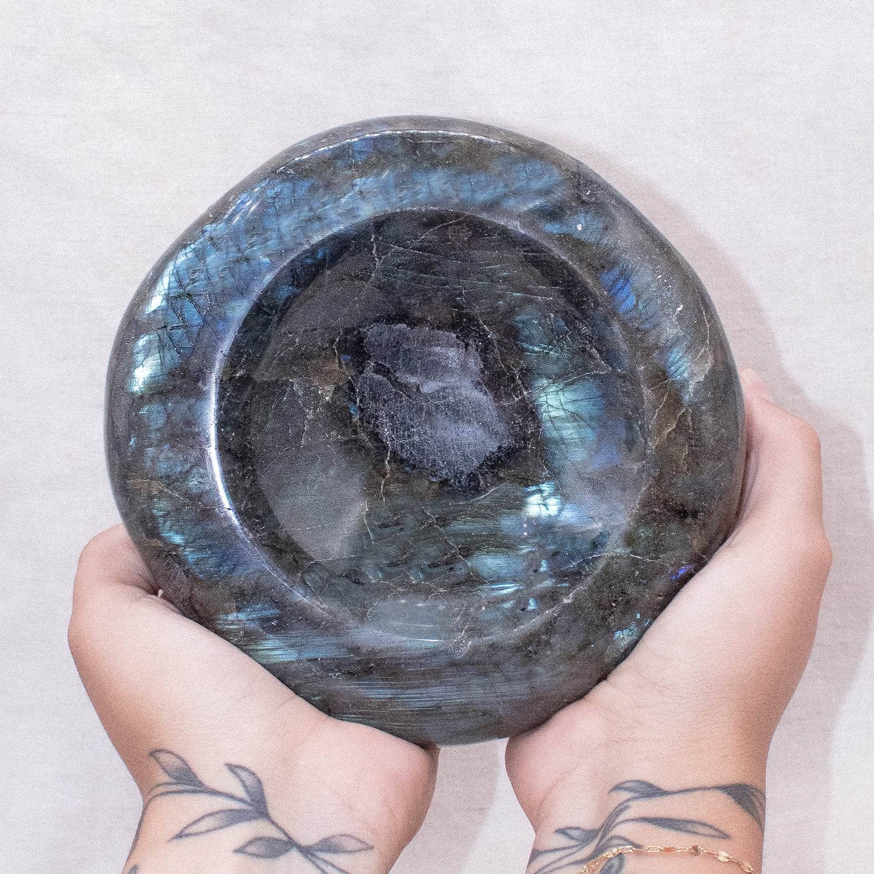 TR-BOWL-LAB-MI-6 Genuine Labradorite Blue Flame Bowl - 1 of a Kind - Image 19
