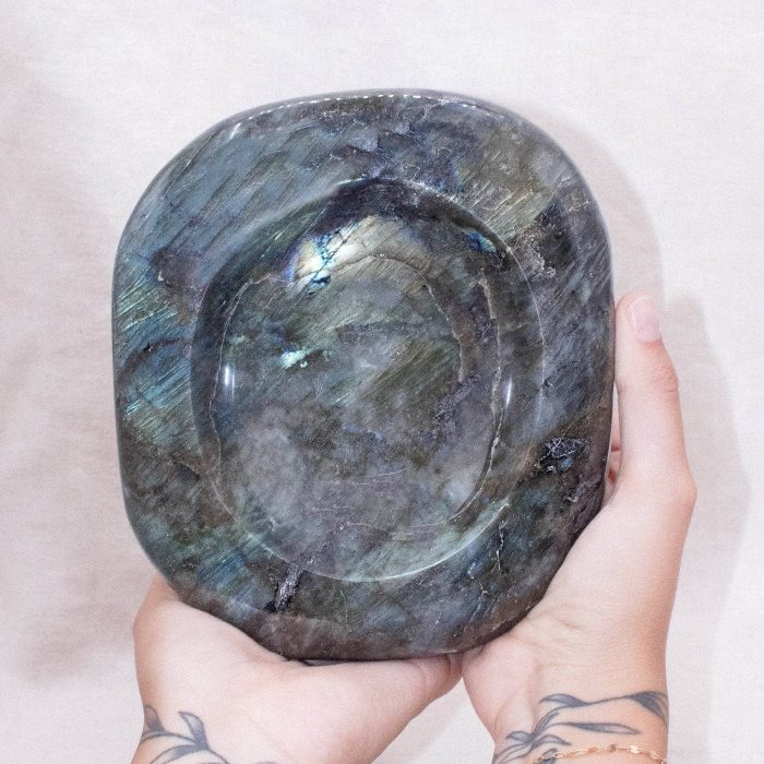 Genuine Labradorite Blue Flame Bowl - 1 of a Kind - Image 22
