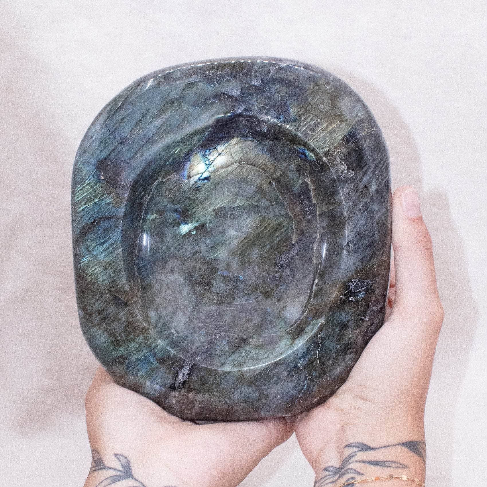 TR-BOWL-LAB-MI-7 Genuine Labradorite Blue Flame Bowl - 1 of a Kind - Image 22