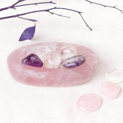 Rose Quartz Crystal Bowls- 1 of a Kind