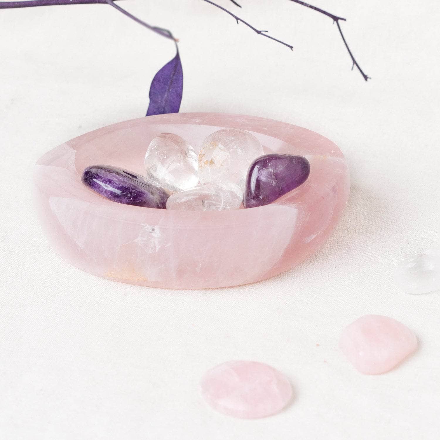 TR-BOWL-RQ2-mi-2-3 Rose Quartz Crystal Bowls- 1 of a Kind - Image 6