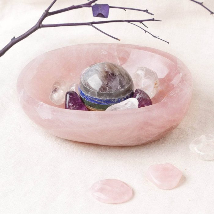 Rose Quartz Crystal Bowls- 1 of a Kind - Image 14