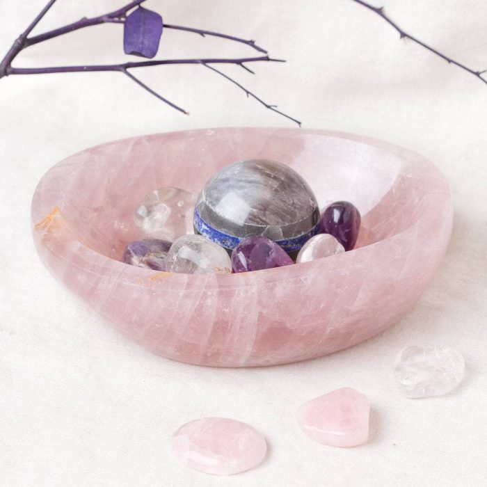 Rose Quartz Crystal Bowls- 1 of a Kind - Image 18