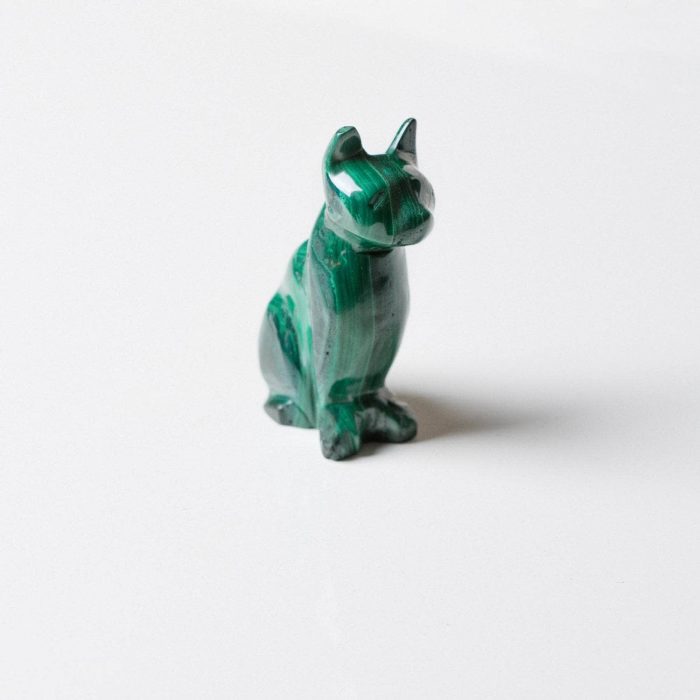 Genuine Malachite Cats - Hand Carved - 1 of a Kind - Image 4