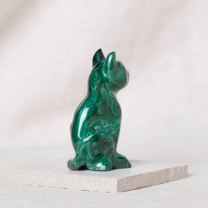 Genuine Malachite Cats - Hand Carved - 1 of a Kind - Image 11