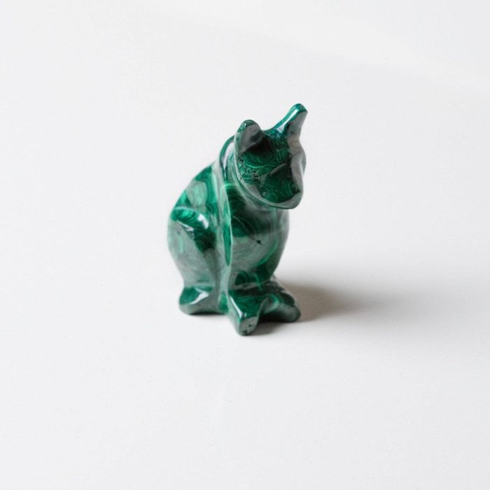 Genuine Malachite Cats - Hand Carved - 1 of a Kind - Image 16