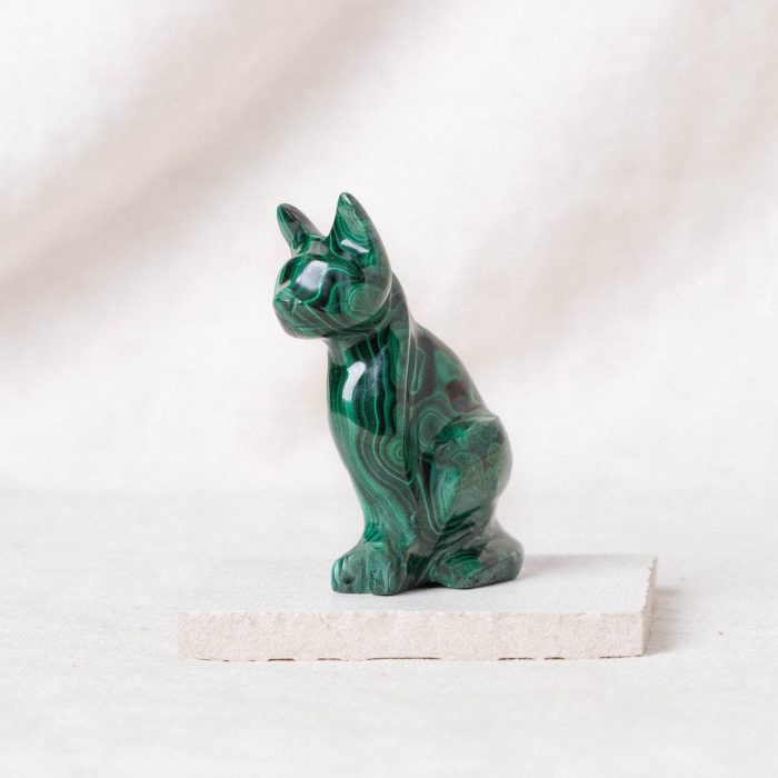 Genuine Malachite Cats - Hand Carved - 1 of a Kind - Image 19