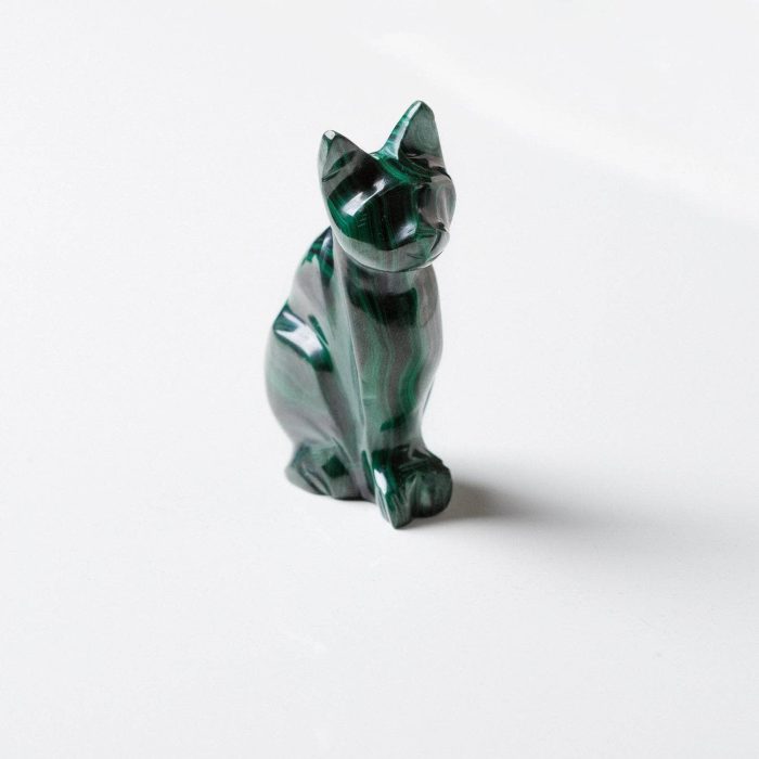 Genuine Malachite Cats - Hand Carved - 1 of a Kind - Image 20