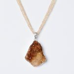 Citrine Druzy Pendant Necklace - Image 3