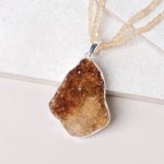 Citrine Druzy Pendant Necklace - Image 2