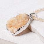 Citrine Druzy Pendant Necklace - Image 9