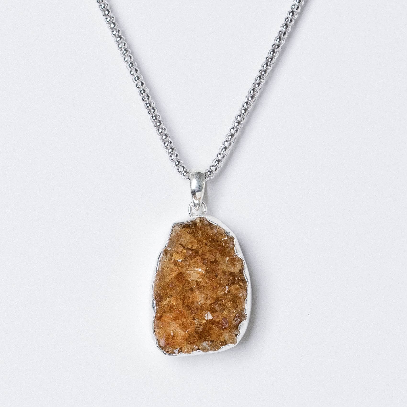 TR-CTD Citrine Druzy Pendant Necklace - Image 12