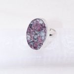 Rare Eudialyte Druzy Oval Adjustable Ring - Image 5