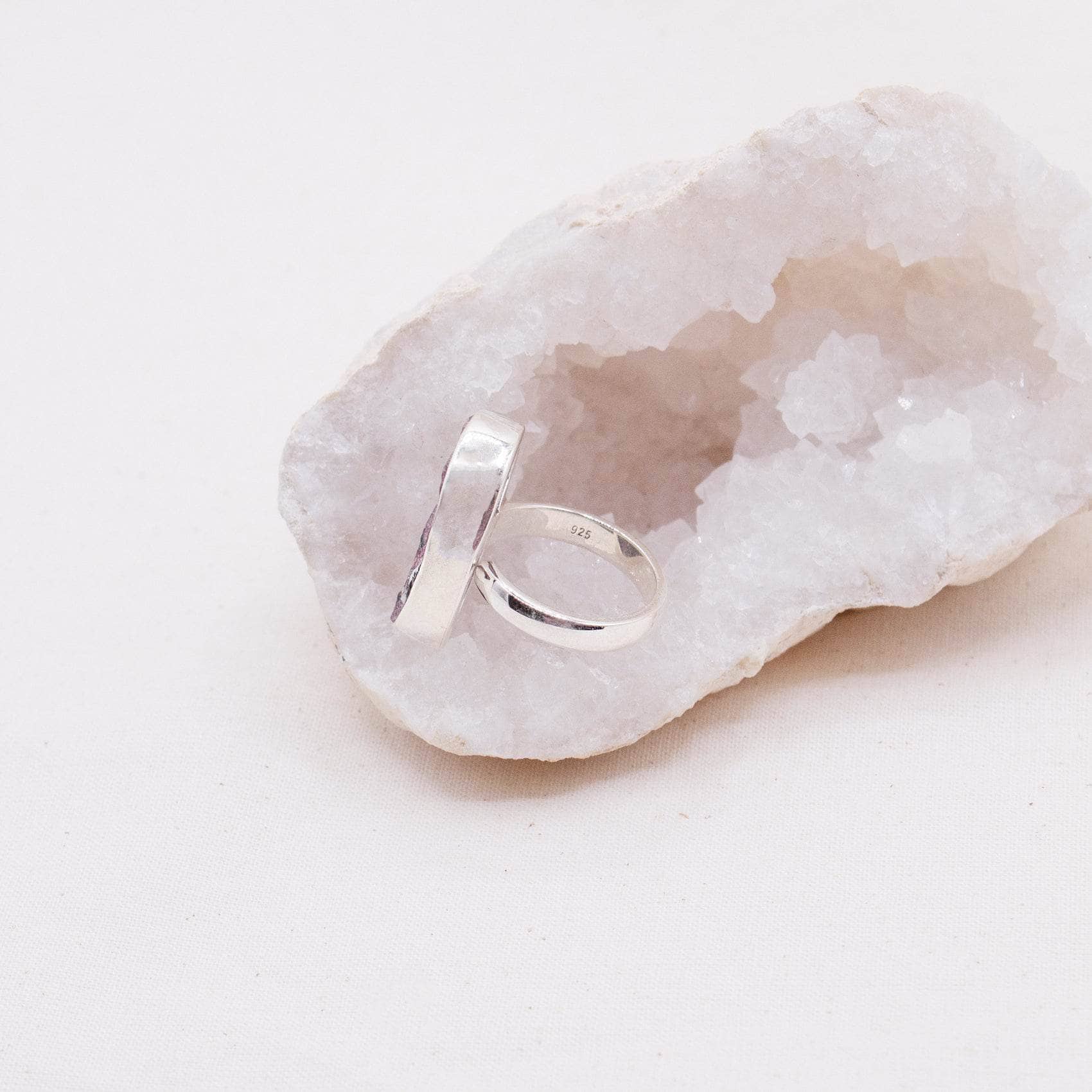 TR-EUD-2-134-RJ-1 Rare Eudialyte Druzy Oval Adjustable Ring - Image 4