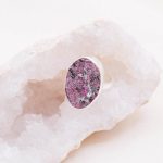Rare Eudialyte Druzy Oval Adjustable Ring