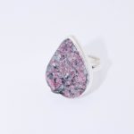 Rare Eudialyte Druzy Adjustable Teardrop Ring - Image 4