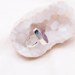 Rare Eudialyte Druzy Adjustable Teardrop Ring - Image 7