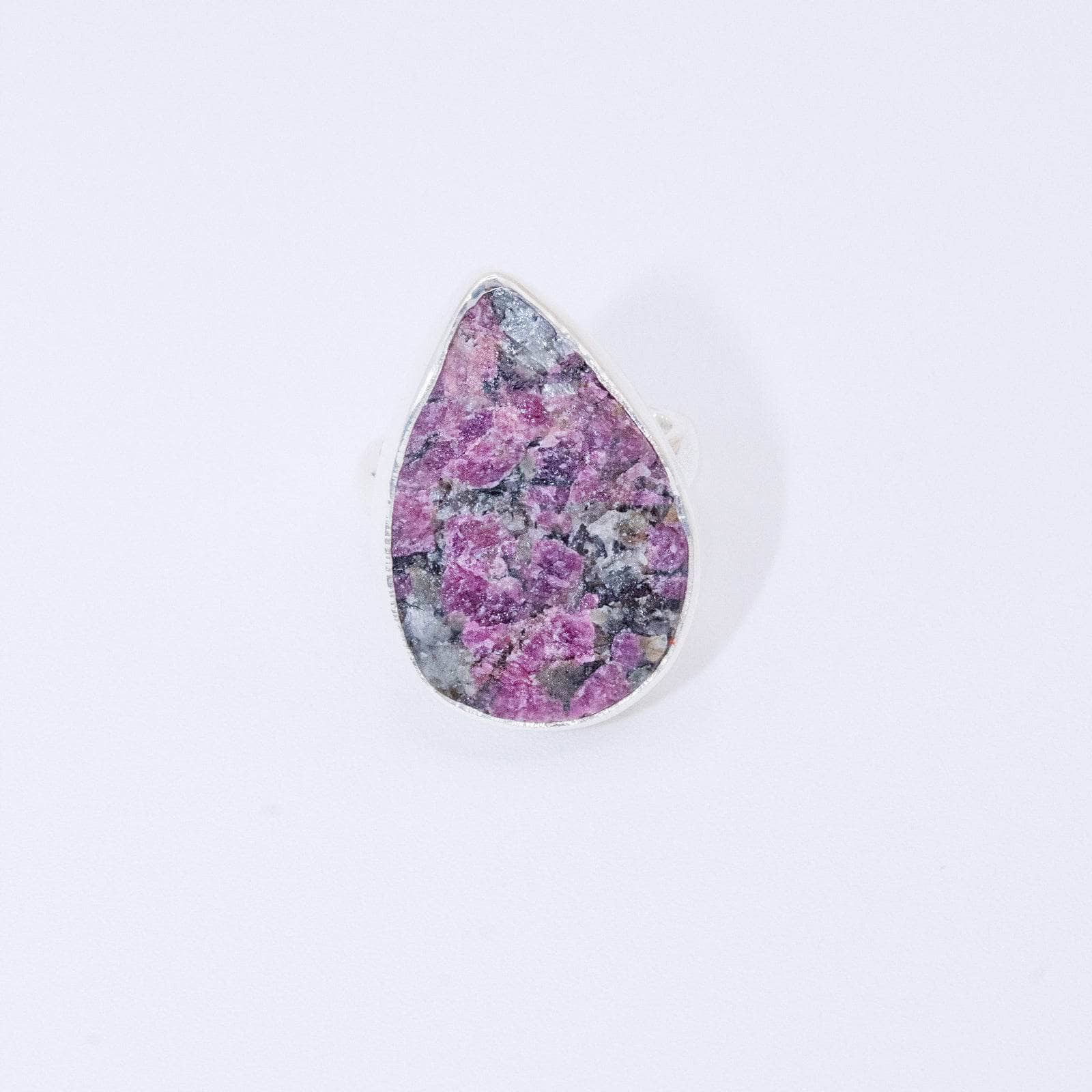 TR-EUD-2-174-RJ Rare Eudialyte Druzy Adjustable Teardrop Ring - Image 8