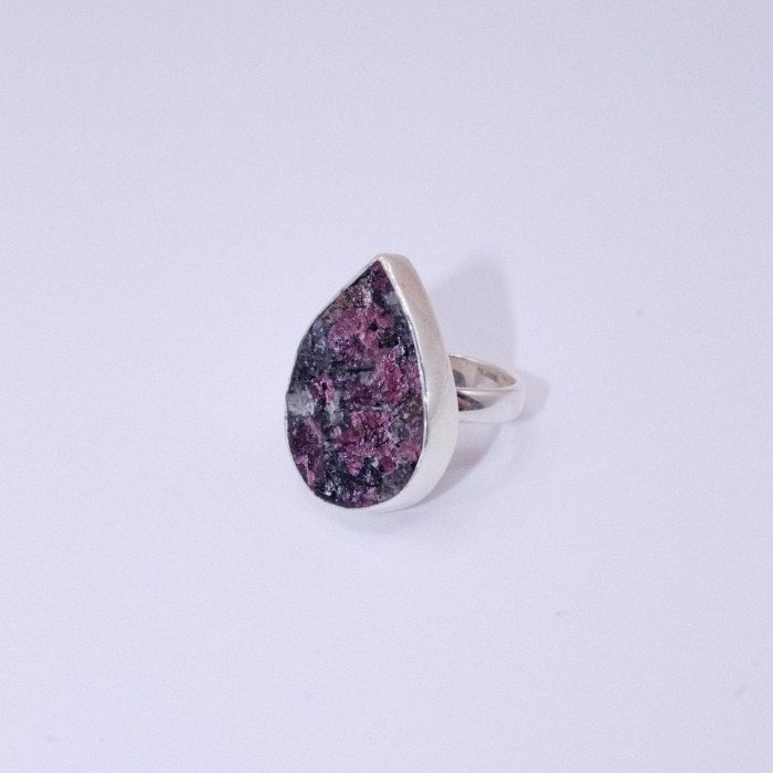 Rare Eudialyte Druzy Adjustable Teardrop Ring - Image 16
