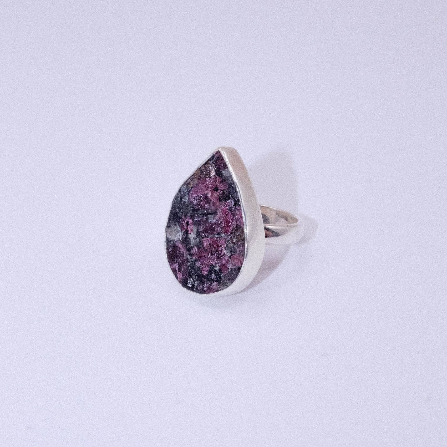 TR-EUD-2-6-RJ Rare Eudialyte Druzy Adjustable Teardrop Ring - Image 16