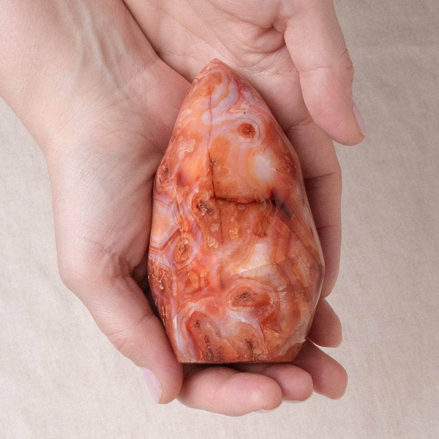 TR-F2-CAR-ml Carnelian Flame Crystal - 1 of a Kind - Image 5