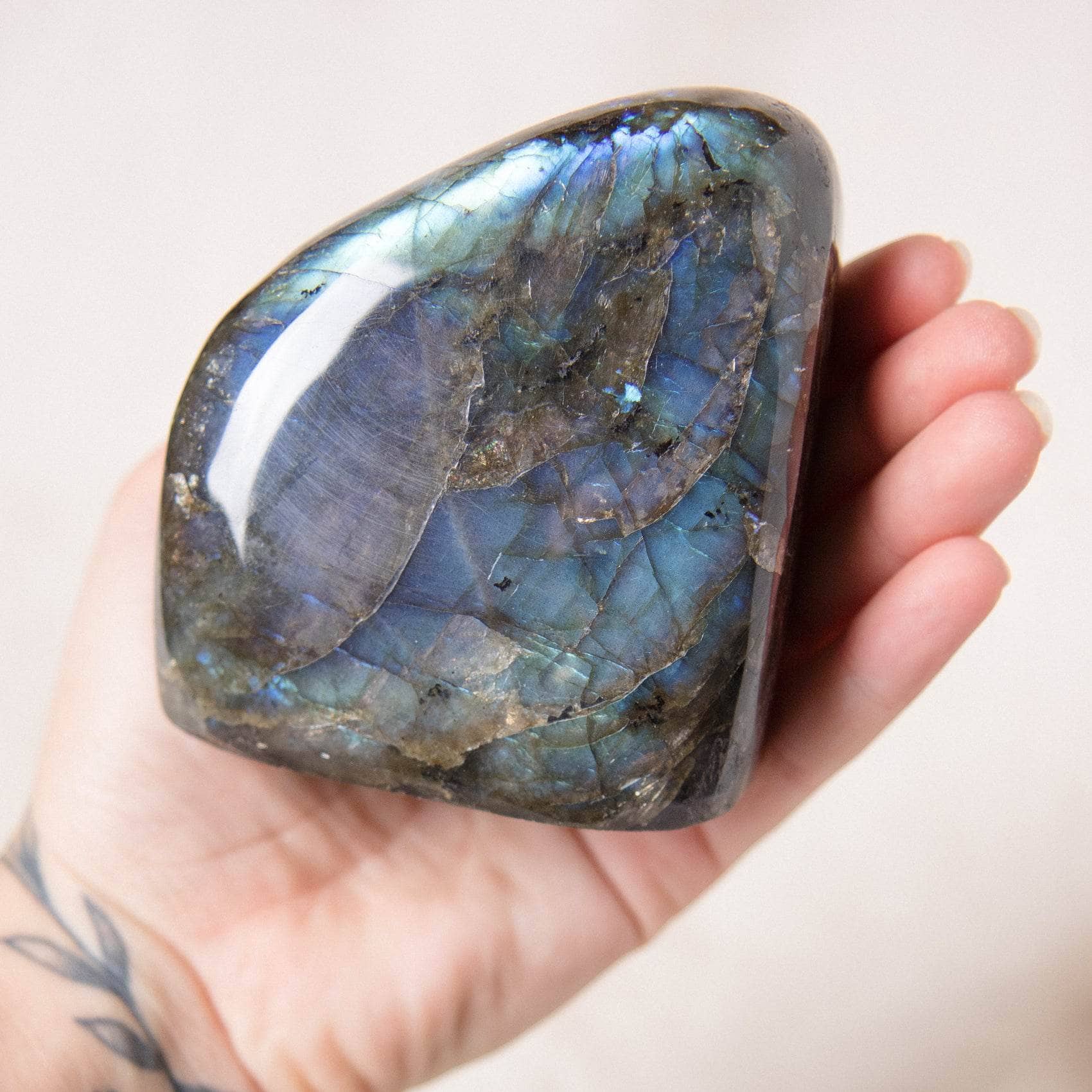 TR-FF4-LAB-MI-3 Labradorite Blue Flame Freeform - AAA Premium Quality - Image 14