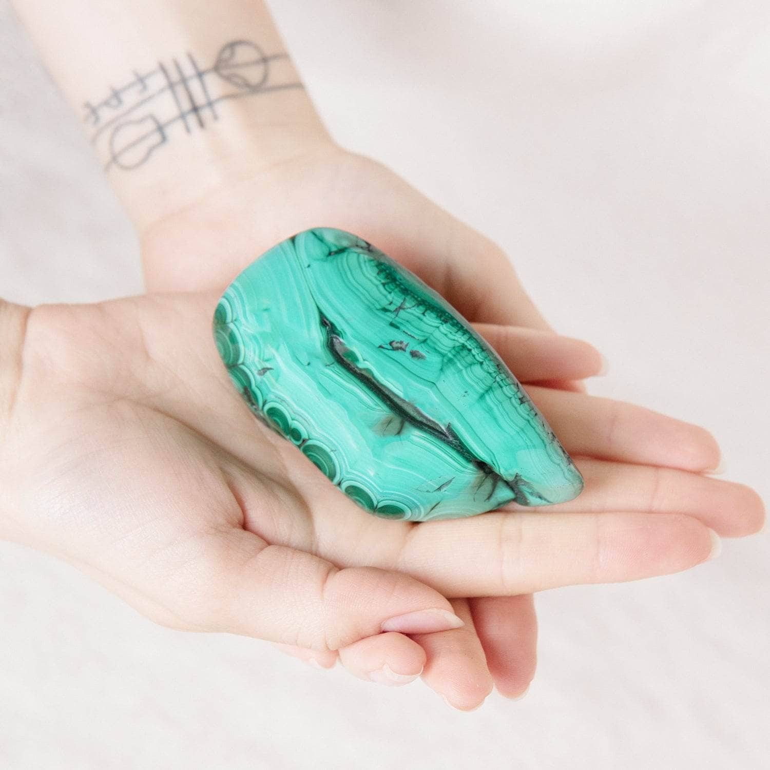 TR-FFFs-mal-QE-4.1 Genuine Malachite Freeform Specimens - 1 of a Kind - Image 16