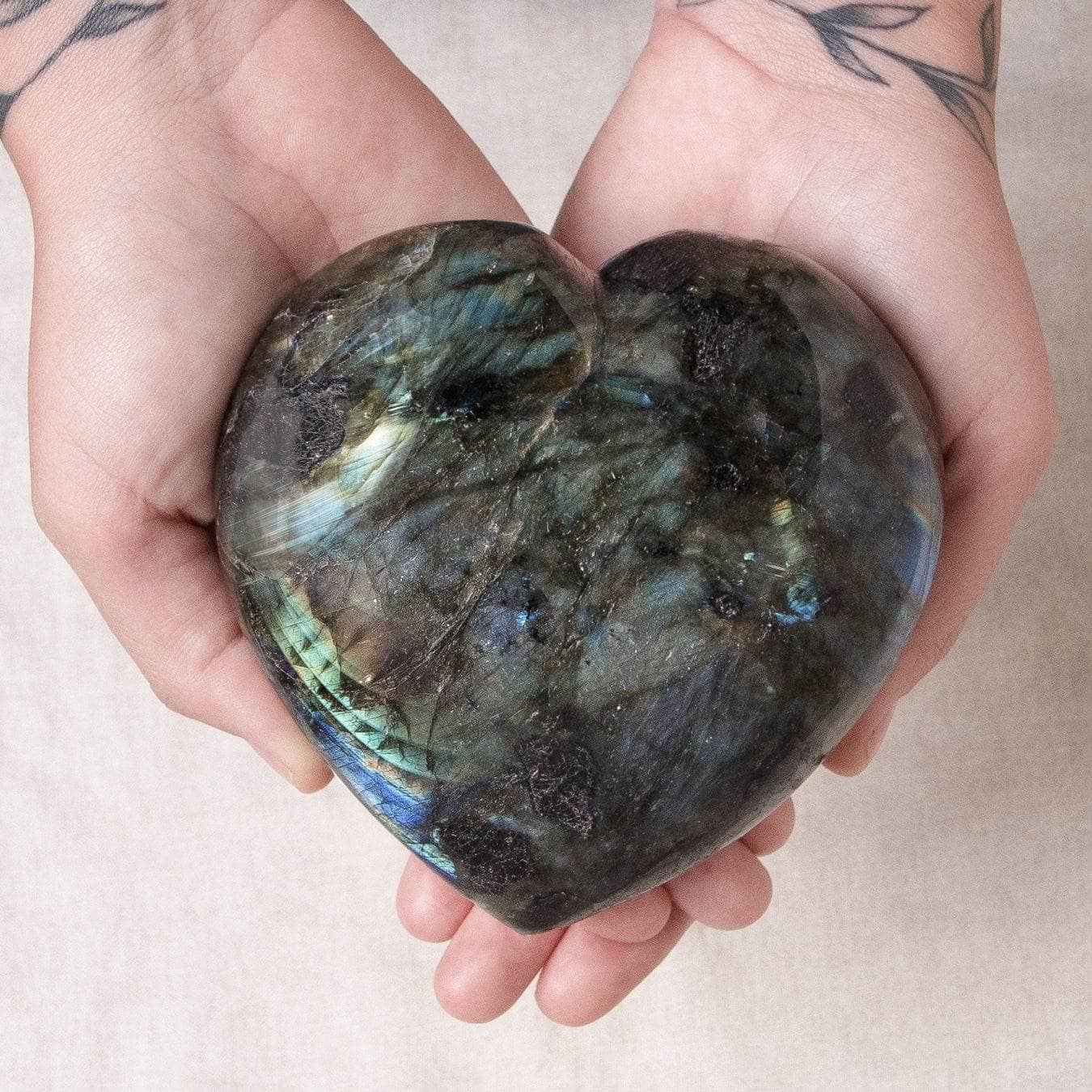 TR-FFH-LAB-ml-XL Labradorite Blue Flame Hearts - AAA Premium Quality - Image 10