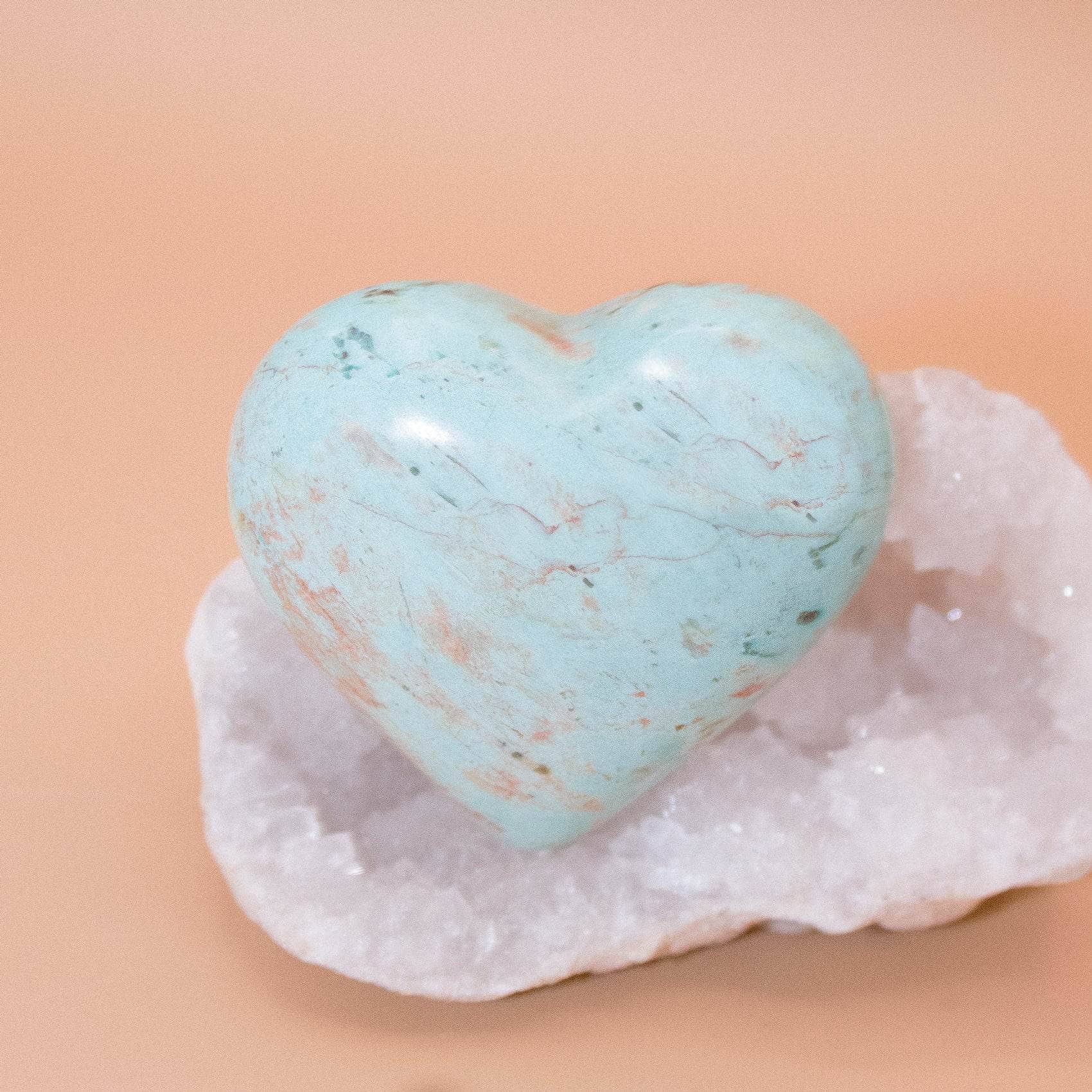 TR-FFH-TUR-10 Natural Peruvian Turquoise Hearts  - AAA Premium Quality - Image 3