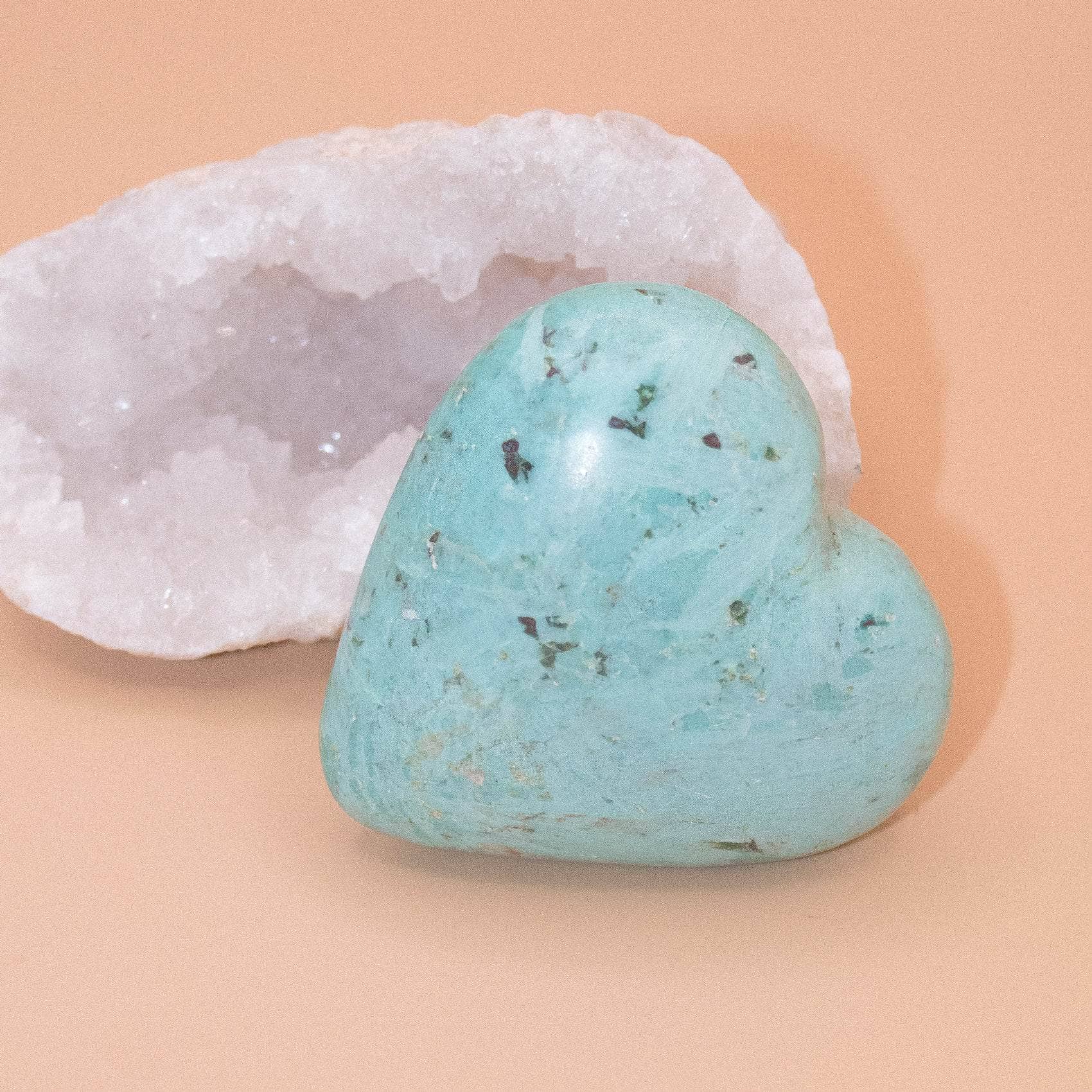 TR-FFH-TUR-13 Natural Peruvian Turquoise Hearts  - AAA Premium Quality - Image 10