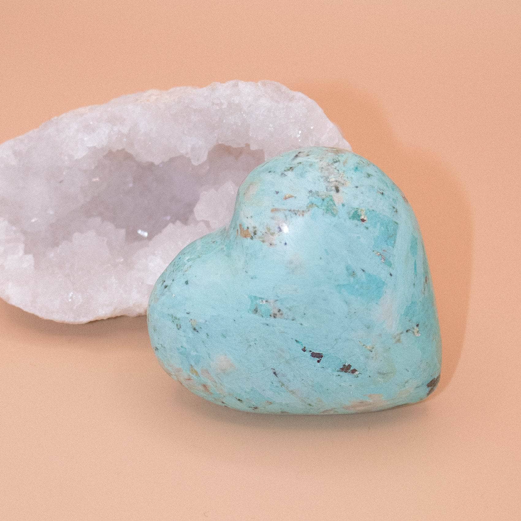 TR-FFH-TUR-19-1 Natural Peruvian Turquoise Hearts  - AAA Premium Quality - Image 28